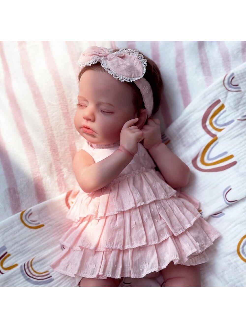 20in Sleeping Reborn Baby Doll Girl Weighted Soft Body Realistic
